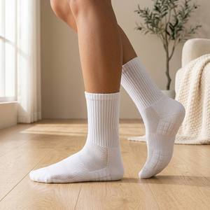 Chaussettes de sport personnalisées en coton avec semelle rembourrée, compression de la voûte plantaire, maille respirante, pour la course <span class=keywords><strong>à</strong></span> pied, la gym et l'entraînement - Product Image 2