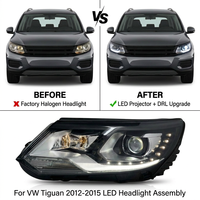 Bloc optique avant Full LED HXFG pour VW Tiguan 2013-2016 avec feux de jour DRL et clignotants améliorés pour Volkswagen