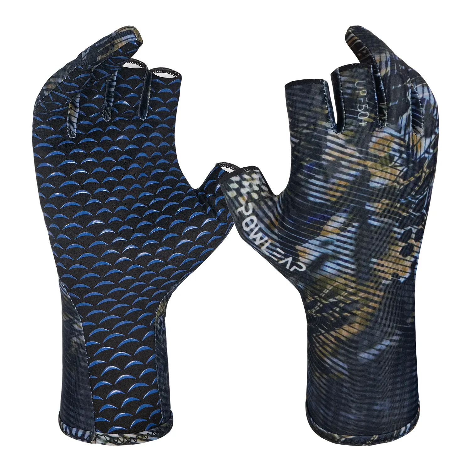 Gants de pêche antidérapants en cuir microfibre personnalisés, gants de protection des doigts pour écran tactile à 3 coupures