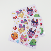 Feuille d'autocollants personnalisés en vinyle mat adhésif pour scrapbooking, agenda, décoration et emballage