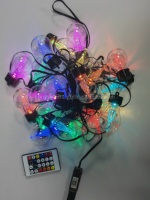 Guirlande lumineuse intelligente G50 à billes LED RGB Dreamcolor, éclairage feston avec contrôle par application, IP65, décoration de Noël, décoration de la maison