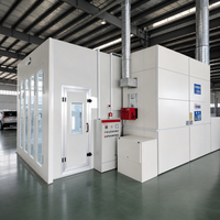 Cabine de peinture électrique robuste 43 kW à prix d'usine 80 ° Cabines de peinture automobiles C Baking avec éclairage fiable 800 lux et four intégré