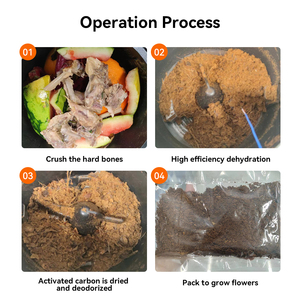 3L thép không gỉ điện tự động nhà bếp compost chất thải thực phẩm hộ gia đình ủ Máy ABS Mài buồng hàng loạt thức ăn - Product Image 6