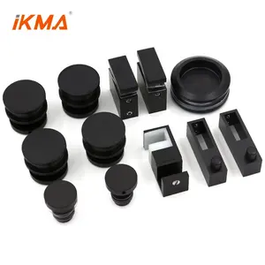 One Sliding Door and One Fixed Panel Matte black for 5/16" to 3/8" (8 to 10 mm) shower glass sliding door rollers kit