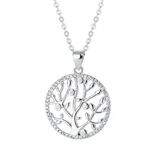 Top Selling Products Online Tree of Life 925 Sterling Silver Pendant Necklace With 18 Inches Chain For Wife Mom Girlfriend