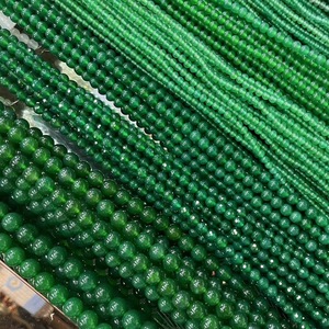 <strong>Emerald</strong> Agate Glossy Loose <strong>Beads</strong> Green Necklace with Mom Stone <strong>Beads</strong> - Product Image 3