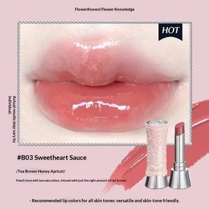 <span class=keywords><strong>Gloss</strong></span> à lèvres solide effet miroir pour femme, non-tachant, non-transfert, fini rosé, couleur nude - Product Image 4