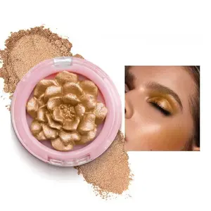 Nuovo stile trucco diamante Bronzer alto pigmentato leggero viso evidenziatore 8 colore 3D intagliato rosa trucco evidenziatore