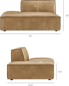 Moderno Conjunto de Sofá Seccional en Forma de U, Inflable, de 6 Piezas, sin Brazos, en Cuero Sintético - Product Image 6