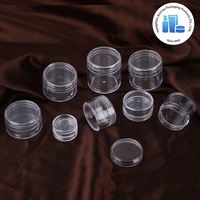 Petits pots cosmétiques en plastique transparent 30g, contenants pour soins de la peau avec couvercles transparents à vis