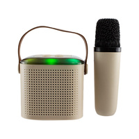 Bonita máquina de Karaoke rosa para el hogar, altavoz inalámbrico portátil Simple, micrófonos de micrófono para fiesta de niños, canto, actividades al aire libre, AUX