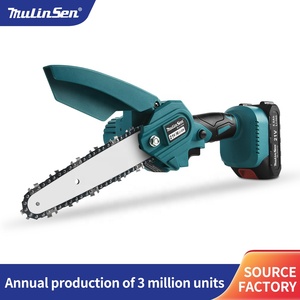 MulinSen - <span class=keywords><strong>Mini</strong></span> <span class=keywords><strong>Motosierra</strong></span> Inalámbrica de 21 V y 5.0 Ah, Sierra Eléctrica de Alta Resistencia con Cadena Endurecida, para un Corte Suave del Madera - Product Image 1