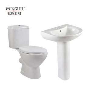 Set de baño <span class=keywords><strong>barato</strong></span> completa de cerámica sanitarios inodoro y <span class=keywords><strong>lavabo</strong></span> combinación - Product Image 1