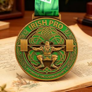 Medalla de Metal Personalizada de Alta Calidad para Fisicoculturismo y Fitness, Trofeo Sublimado para Campeones de Juegos - Product Image 1