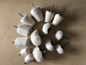 Set 6 White Drill 100mm Flannelette Cone/Column/Ball/T-Shaped Polishing Pads Cotton Buffing Wheel 1/4\&quot; Car Bodies <strong>Marble</strong> OEM - Product Image 5