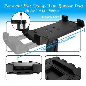 Support de tablette robuste en aluminium Velpaw pour camion et bateau, base à boule de 1,5 pouce, compatible avec iPad et Galaxy Tab Active Pro - Product Image 3