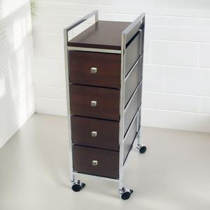 Rustic 4-Tier Home Storage <b>Trolley</b> for All Rooms & Office - Product Image 4