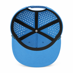 Gorras OEM ODM Perforadas Impermeables Deportivas de Golf con Cordón, Gorras de 5 Paneles Impermeables con Logotipo de Parche Tejido Personalizado y Cierre Ajustable - Product Image 5