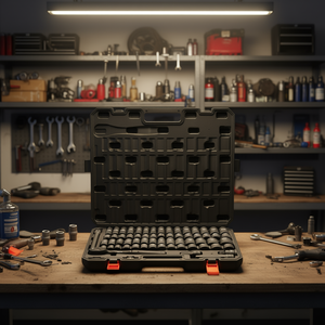 Juego de llaves de impacto Vevor de 65 piezas, con accionamiento de 1/2 pulgada y 3/8 pulgadas, hexagonales SAE y métricas, de acero Cr-V, herramientas para reparación de automóviles. - Product Image 2