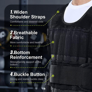 Gilet lesté ajusté avec des bretelles plus larges et un tissu respirant <span class=keywords><strong>pour</strong></span> hommes et femmes - Product Image 2