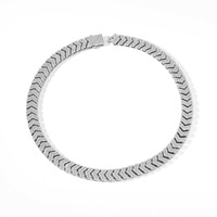 Collar de Cadena Cubana con Flecha de Aleación de Zinc, Chapado en Oro y Plata, para Hombre y Mujer, Joyería Hip Hop, Accesorios de Moda, Regalo