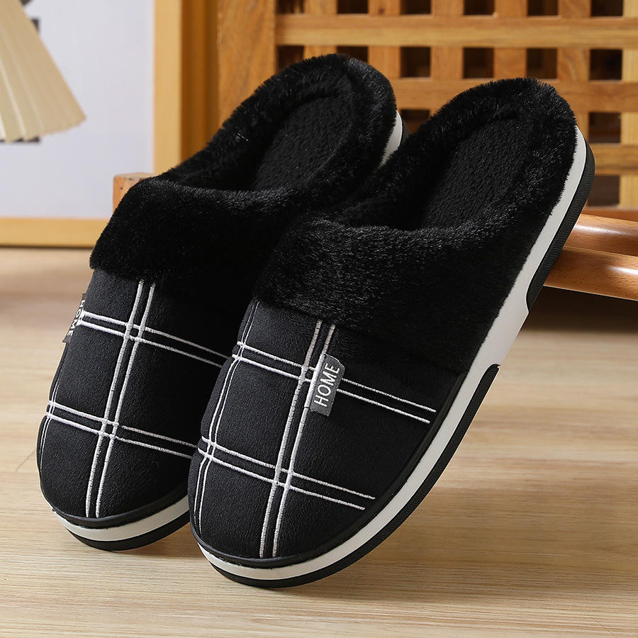 Men's new black slippers