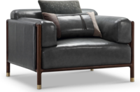 Ensemble de meubles de salon en cuir véritable, nouveau style chinois, modèle canapé