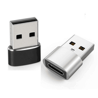 Adaptateur USB-C vers USB-A en alliage d'aluminium avec sortie CA pour iPhone 17 Pro Max, ordinateurs portables et téléphones mobiles