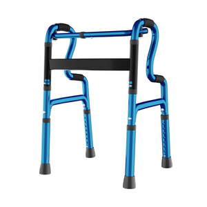 Joy Point Aluminum Alloy <b>Walker</b> 8-Position Height Adjustable One-Button Foldable For <b>Elderly</b> Mobility Aid - Product Image 4