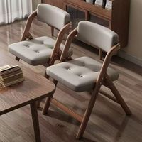 Chaise de bureau pliable en cuir de style moderne, tabouret de bureau à domicile, dossier, gain de place, empilable, chaise de salle à manger, chaise de conférence