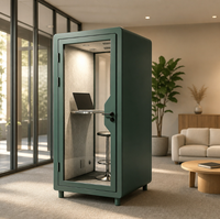 Cabine de bureau insonorisée mobile personnalisable, modulaire, à réduction de bruit, certifiée CE ISO9001, Green Guard, pour une personne