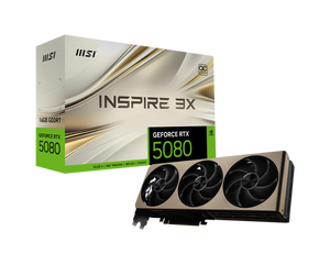 Tarjeta Gráfica MSI GeForce RTX 5080 16GB INSPIRE 3X OC GDDR7 con Diseño Térmico de Triple Ventilador - Product Image 1