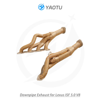 Collecteurs d'échappement droits en acier inoxydable de haute qualité YT pour Lexus ISF 5.0 V8 avec isolation dorée