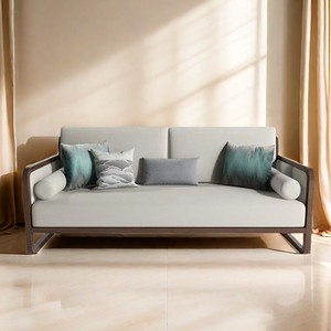 Canapé de loisirs en bois massif pour personnes âgées, forme ovale, rembourrage en mousse, mobilier de bien-être, usage en maison de retraite - Product Image 2