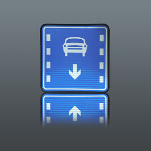 Signalisation routière directionnelle LED Colton pour voies de circulation de voitures particulières, panneaux de signalisation en aluminium 60x60cm, étanches, pour aménagement paysager, direct - Product Image 2