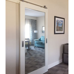 Hampton Inn-puertas de espejo corredizas con marco de madera imprimada, color blanco - Product Image 2