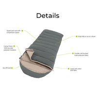 Sac de couchage d'hiver extra large à capuche amovible personnalisé E-RIKE Factory pour le camping en plein air, sac de couchage d'hiver pour adultes