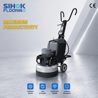 SIHOK Meuleuse et polisseuse de béton planétaire industrielle et commerciale robuste 7,5 kW 220 V 380 V, pour utilisation humide et sèche, sans poussière, certifiée CE, vente en gros