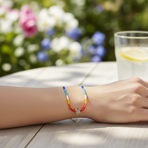 สร้อยข้อมือลูกปัดตาชั่วร้ายทรงเสน่ห์แฟชั่น - Product Image 2