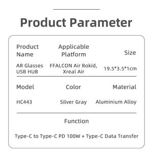 USB C AR thông minh Kính sạc mô-đun 3D VR âm thanh & Video Adapter Hub thuận tiện USB 3.0 giao diện sản phẩm Chứng Khoán - Product Image 6
