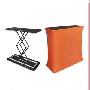 Hot selling Portable Promotion Pop up Fabric Counter <b>Table</b> Folding Trade Show Podium for Exhibition - Product Image 1