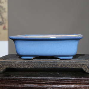 Maceta de Bonsái de Cerámica Hecha a Mano de Estilo Tradicional Japonés, Cuadrada, Pequeña, para Uso Profesional en Competencias - Product Image 2