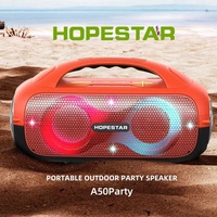 Altavoz Portátil Hopestar A50 de 60W, Altavoz para Exteriores Resistente al Agua IPX6, Tarjeta TF, Luces RGB, Batería de 8800mAh, para Fiestas
