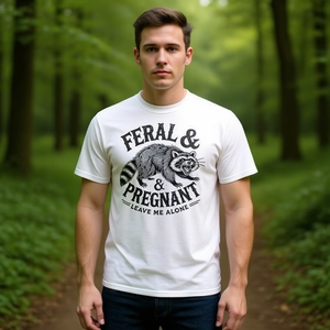 T-shirt humoristique « Feral and Pregnant Leave Me Alone », produit promotionnel - Product Image 3