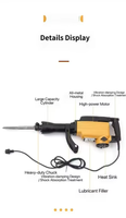 Marteau-piqueur électrique 1200W robuste pour le concassage de pierres, type ponceuse à percussion pour travaux d'ingénierie lourde