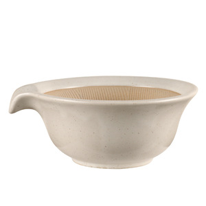 Tazón de cerámica estilo japonés con varilla para moler alimentos para bebés, arroz y cereales, uso manual en el hogar. - Product Image 5