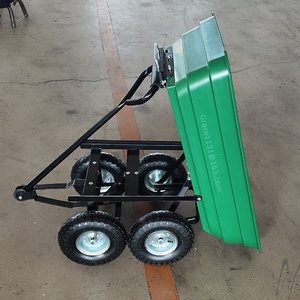 Chariot de jardin en polyéthylène robuste, cadre en acier, pneus gonflables, capacité de 660 lb, <span class=keywords><strong>brouette</strong></span>, chariot de transport, TC2145, outils, chariots à main, chariots - Product Image 6