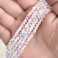 MOQ 1 Batch Campuran Warna Produsen Grosir Manik-manik Kristal AB Bicone 2-8mm Manik-manik Lepas Massal untuk Kerajinan DIY dan Pembuatan Perhiasan