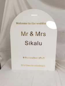 40x60cm tùy chỉnh sinh nhật đảng quinceanera Bridal bé tắm trang trí cho Frosted Acrylic đám cưới chào đón dấu hiệu đứng Hội Đồng Quản Trị - Product Image 6