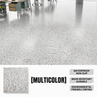 Ciment auto-nivelant à effet marbre coloré, revêtement de sol liquide en sable coloré époxy, fournisseur pour usage industriel